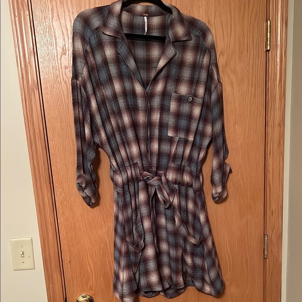 Plaid Free People Oversized Romper